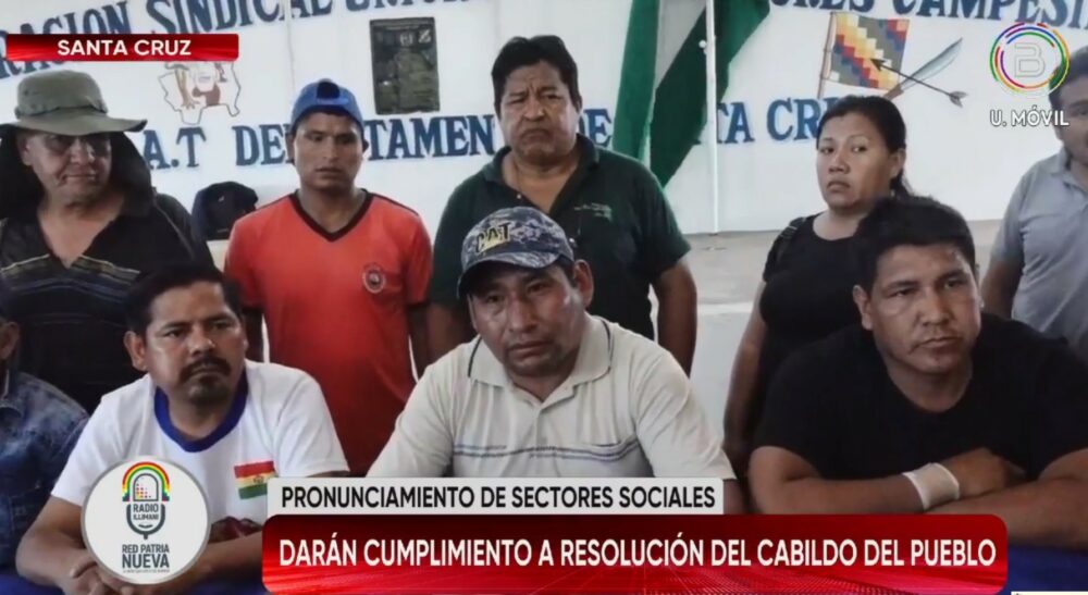 Empieza cerco a Santa Cruz, este miércoles sectores sociales instalan más puntos de bloqueo