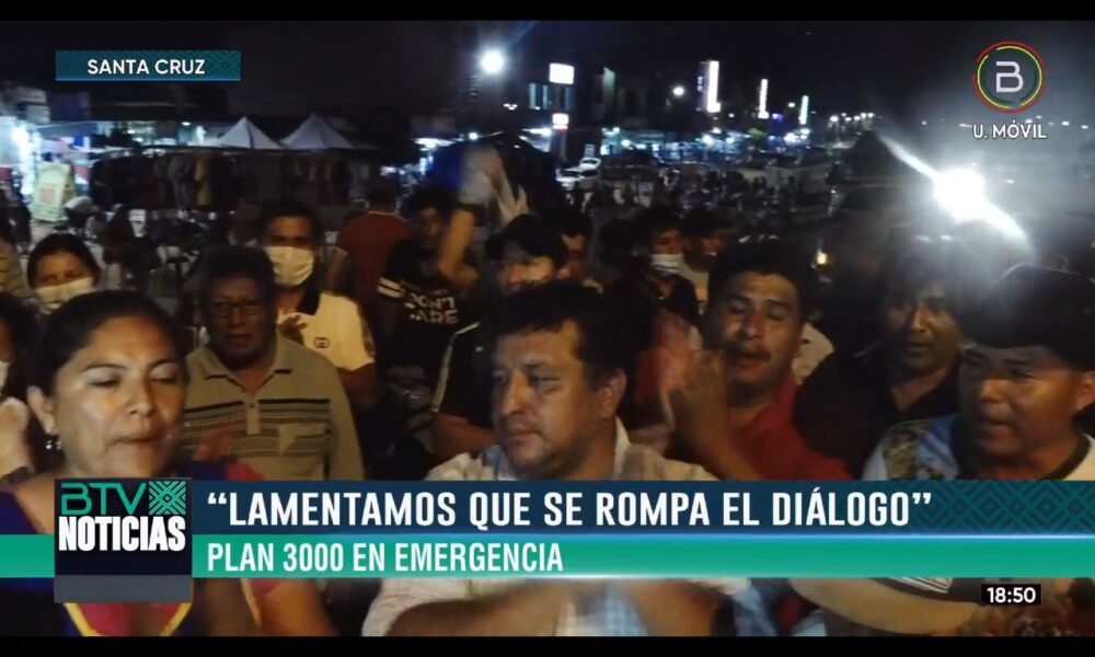 Vecinos y gremiales del Plan 3000 de Santa Cruz mantienen vigilia