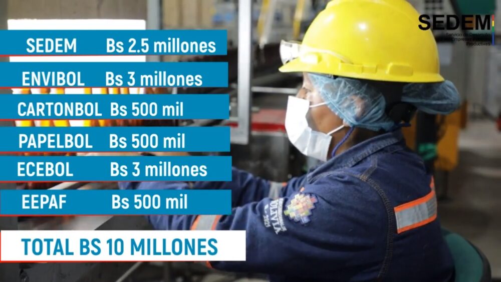 Sedem y sus empresas productivas aportan Bs 10 millones al Bono Juancito Pinto