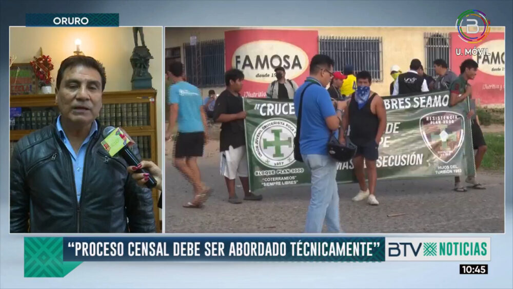 Gobernador de Oruro llama al Comité cruceño a sustentar su propuesta sobre el censo antes de ir a un paro