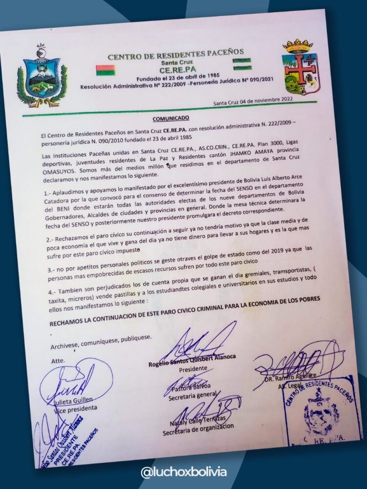 Arce compromete hacer de la inclusión una de las principales características del proceso censal