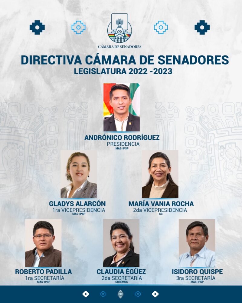 Senado reelige a Andrónico Rodríguez al frente de la presidencia por tercera legislatura consecutiva