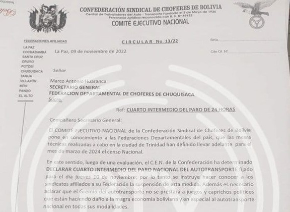 Chóferes suspenden paro nacional y aclaran que “no se prestarán a caprichos políticos”