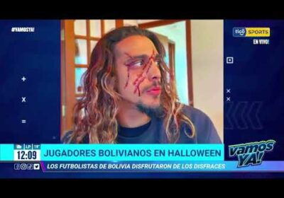 Jugadores bolivianos en halloween»Los futbolistas de bolivia disfrutaron de los disfraces»