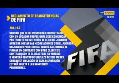 Este es el reglamento de transferencias de FIFA en el artículo 18.3.