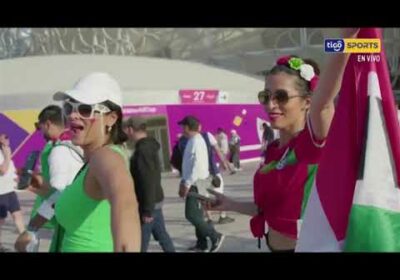 Hinchas Iraníes derrocharon alegría con el 2-0. Tigo Sports presente en Qatar 2022.