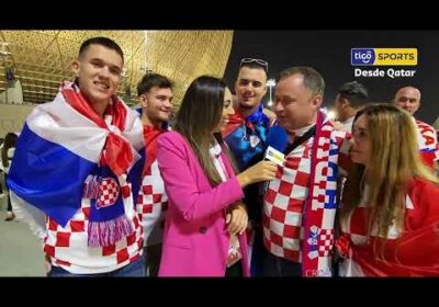¡Croatas en las afueras del  Estadio Lusail!🇭🇷🏟️En la previa de la semifinal