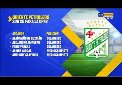 Estos son los jugadores Sub-20 que tiene Oriente Petrolero para la DPFB.