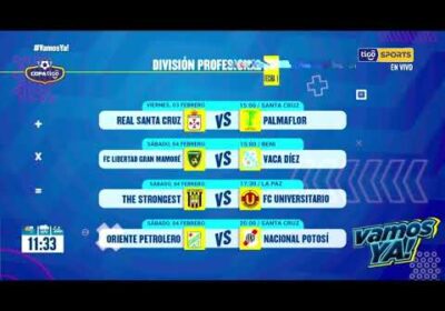 #VamosYa❗️ Te mostramos el calendario de la Liga Boliviana clausura 2023, primera fecha