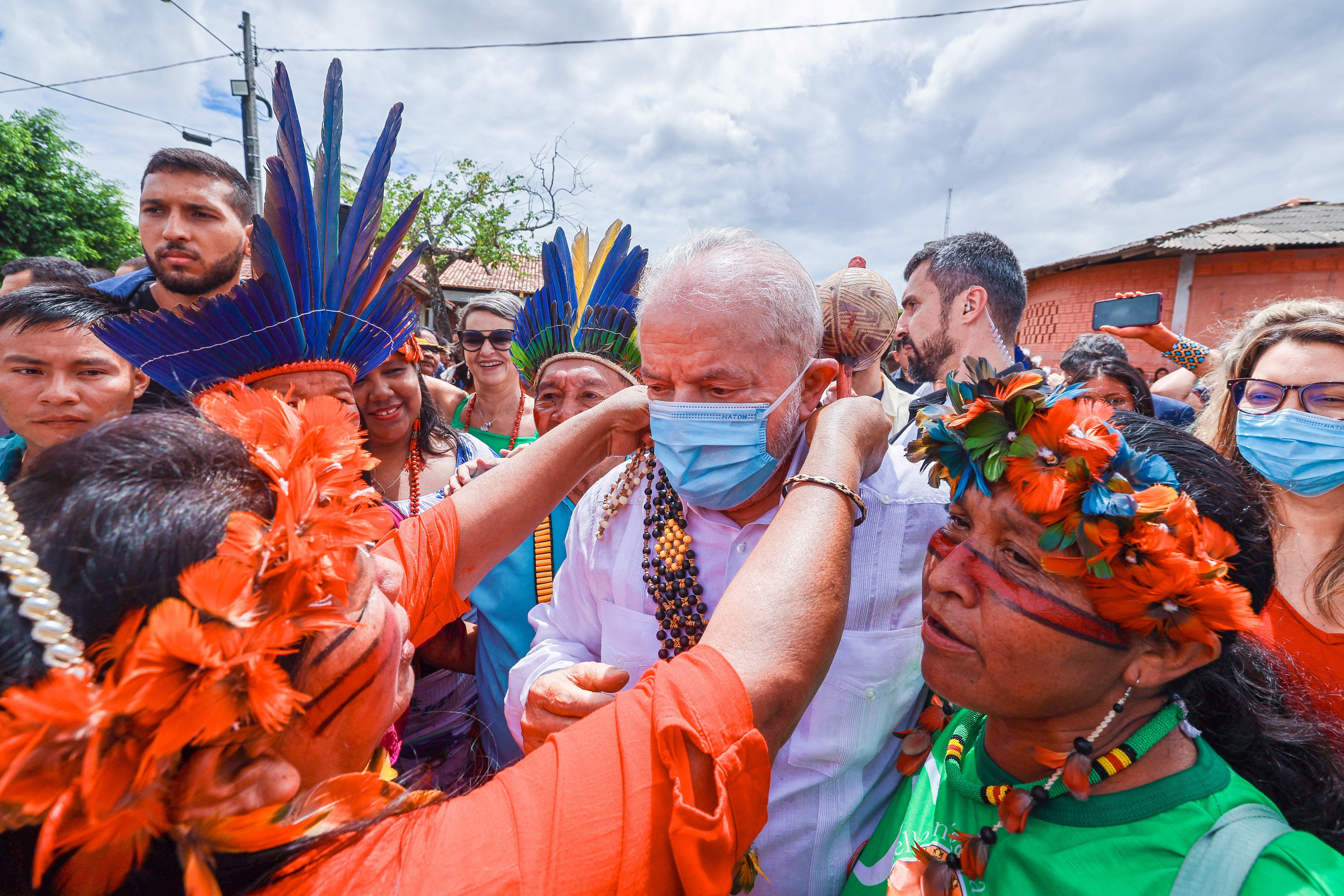 Lula visitó el sábado un centro de salud yanomami en Boa Vista. (REUTERS)