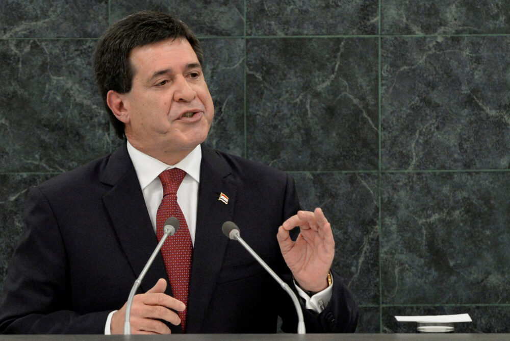 El entonces presidente durante un discurso en la Asamblea General de Naciones Unidas en 2013 (REUTERS/Brendan McDermid/archivo)