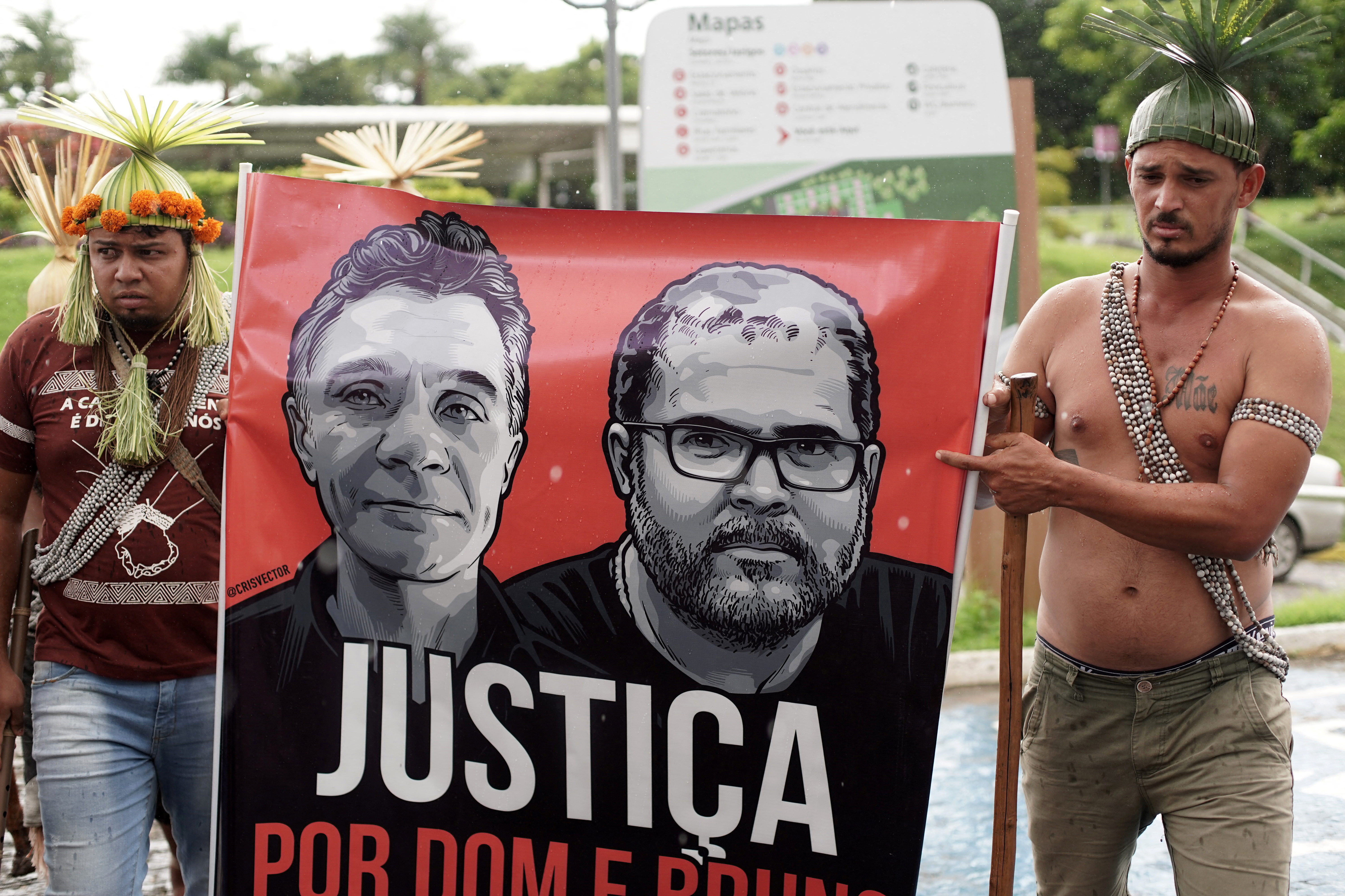 Indígenas exigen justicia por Dom Philips y Bruno Pereira (REUTERS/Diego Nigro)