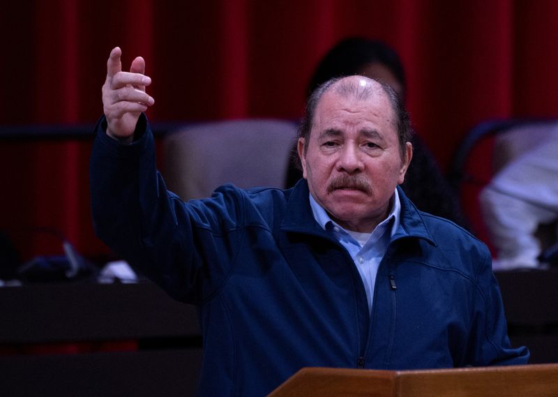 El dictador de Nicaragua, Daniel Ortega. (Yamil Lage/Pool vía REUTERS)