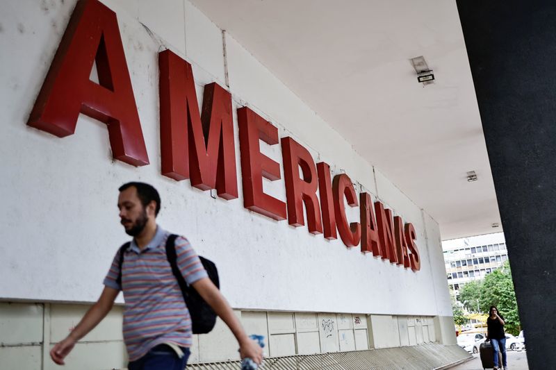 Foto del logo de Lojas Americanas en una tienda en Brasilia (Reuters)