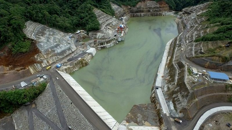 L a represa Coca Codo Sinclair en Ecuador (Corporación Eléctrica del Ecuador)