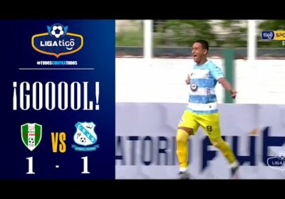 58′ ¡Gol de Vaca Diez! Pedro Taborga caza un rebote y marca el empate para el equipo pandino.