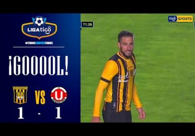 71′ ¡Gol de The Strongest! Luciano Ursino iguala para el ‘Tigre’.