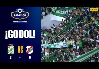 ¡Gol de Oriente Petrolero! Caire atento al rebote para sacar un disparo potente para anotar