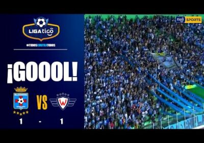 ¡Gol de Blooming! Sinisterra iguala para Blooming y su gol fue convalidado en el VAR.