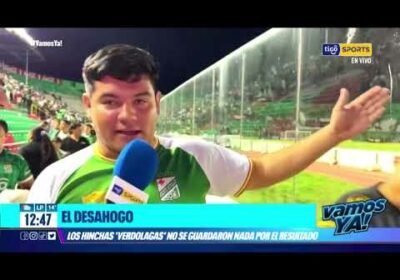 El desahogo. Los hinchas ‘Verdolagas’ no se aguardaron nada por el resultado.