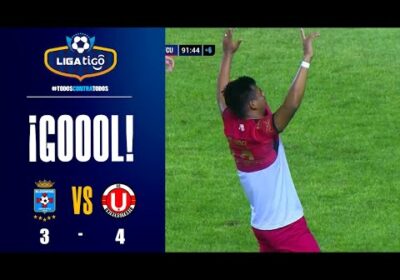 90′ ¡Gol de Universitario de Vinto! Willan Álvarez vuelve a poner en ventaja a la ‘U’.