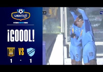 22′ ¡Gol de Bolívar! Ronnie Fernández iguala el marcador.