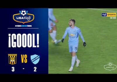 90+12′ ¡Gol de Bolívar! Gabriel Poveda descuenta para la ‘Academia’.