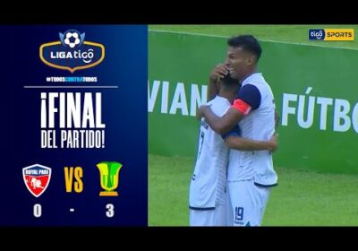 ¡Final del partido! Atlético Palmaflor goleó a Royal Pari en Santa Cruz.