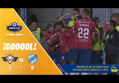 ¡Gol de Wilstermann! Tremendo disparo de Gabriel Esparza para abrir el marcador.