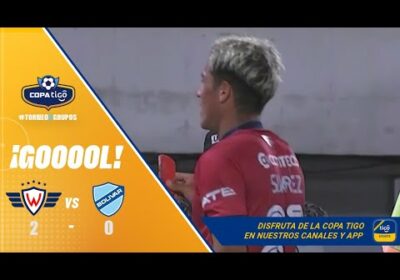 ¡Gol de Wilstermann! Marcelo Suárez le pega de primera para sacar un golazo para el ‘Rojo’.