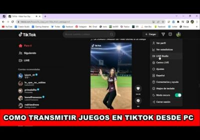 Como transmitir JUEGOS en tiktok desde pc rapido