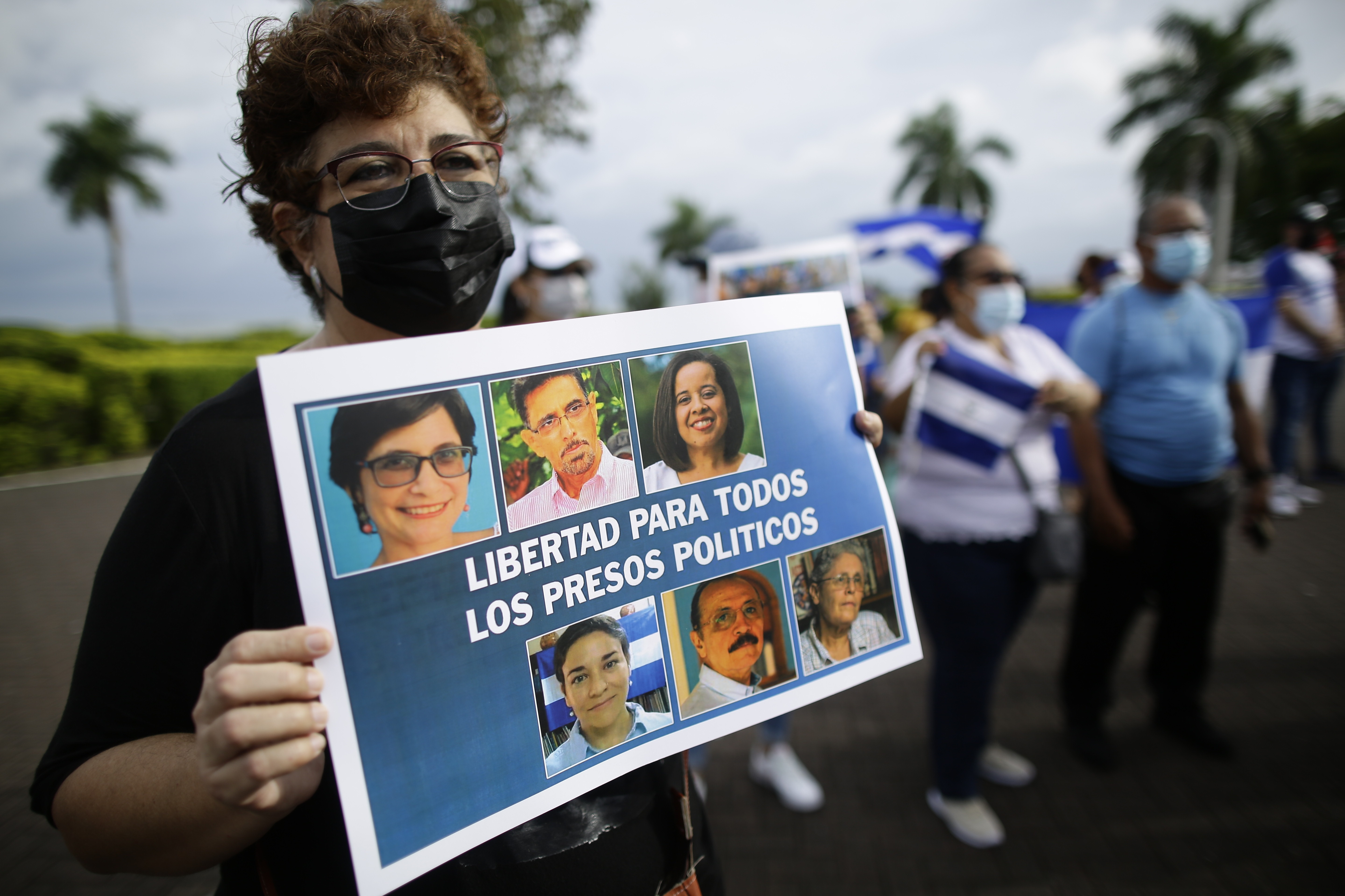 Una protesta por la liberación de los presos políticos en Nicaragua (EFE/Bienvenido Velasco/Archivo)