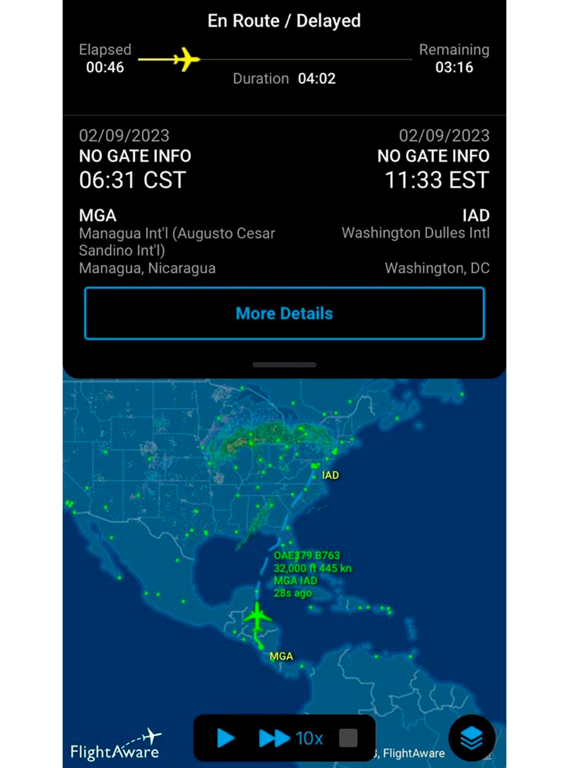 El vuelo de los presos políticos desterrados por el régimen de Ortega