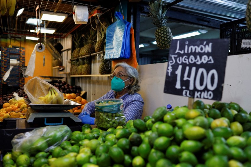 Una mujer vende limones en un mercado en Santiago (REUTERS/Sofia Yanjari/Archivo)