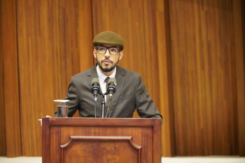 El periodista Andersson Boscán compareció ante la comisión del legislativo que investiga la gestión de cargos públicos que involucraría al círculo más cercano del Presidente de Ecuador. (Mónica Velásquez)