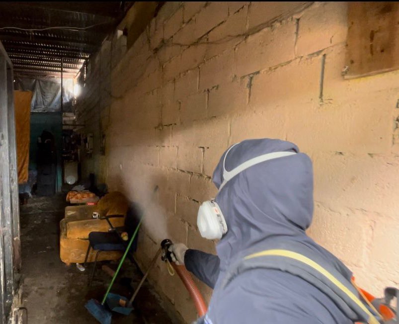 Las brigadas del Ministerio de Salud realizan acciones de control vectorial para evitar la propagación del mosquito del dengue.