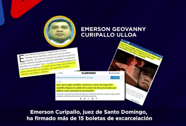 El juez Curipallo firmó más de quince ordenes de liberación de narcotraficantes