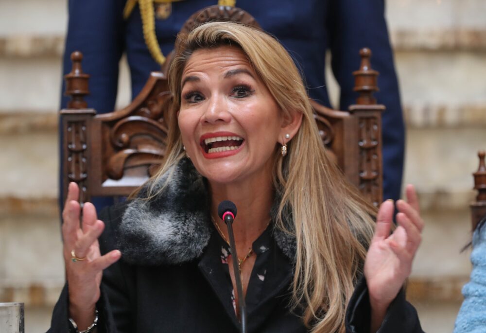 La ex presidenta interina de Bolivia, Jeanine Áñez (EFE/Martin Alipaz/Archivo)
