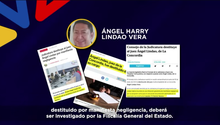 Ángel Lindao fue despedido como juez de La Concordia por negligencia grave.