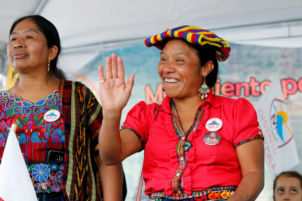 Thelma Cabrera, del Movimiento para la Liberación de los Pueblos (REUTERS/Luis Echeverría).