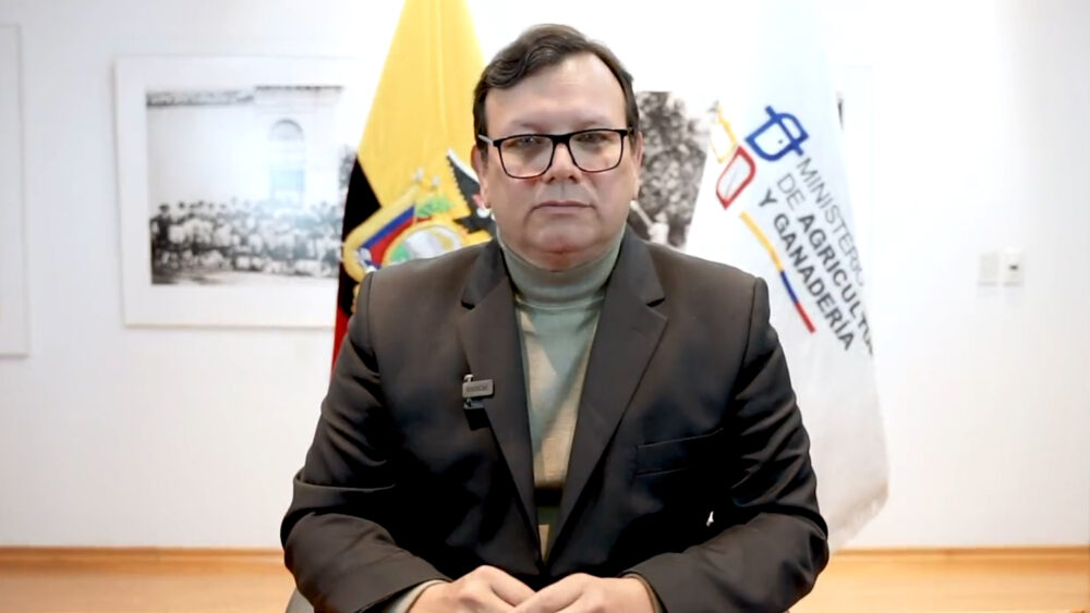 Foto de archivo de Bernardo Manzano, quien renunció a su cargo como ministro de Agricultura de Ecuador
