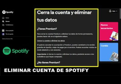 COMO eliminar cuenta de spotify 2023