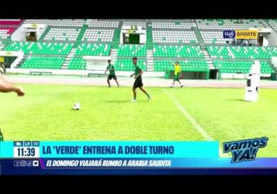 La verde entrena doble turno. El domingo viajará rumbo a Arabia Saudita.