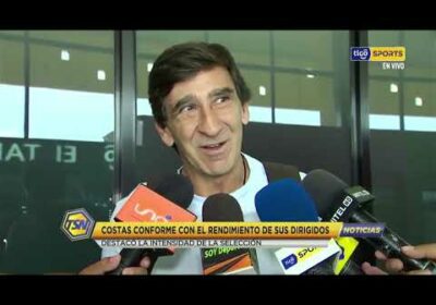 Costas conforme con el rendimiento de sus dirigidos. Destacó la intensidad de la Selección.