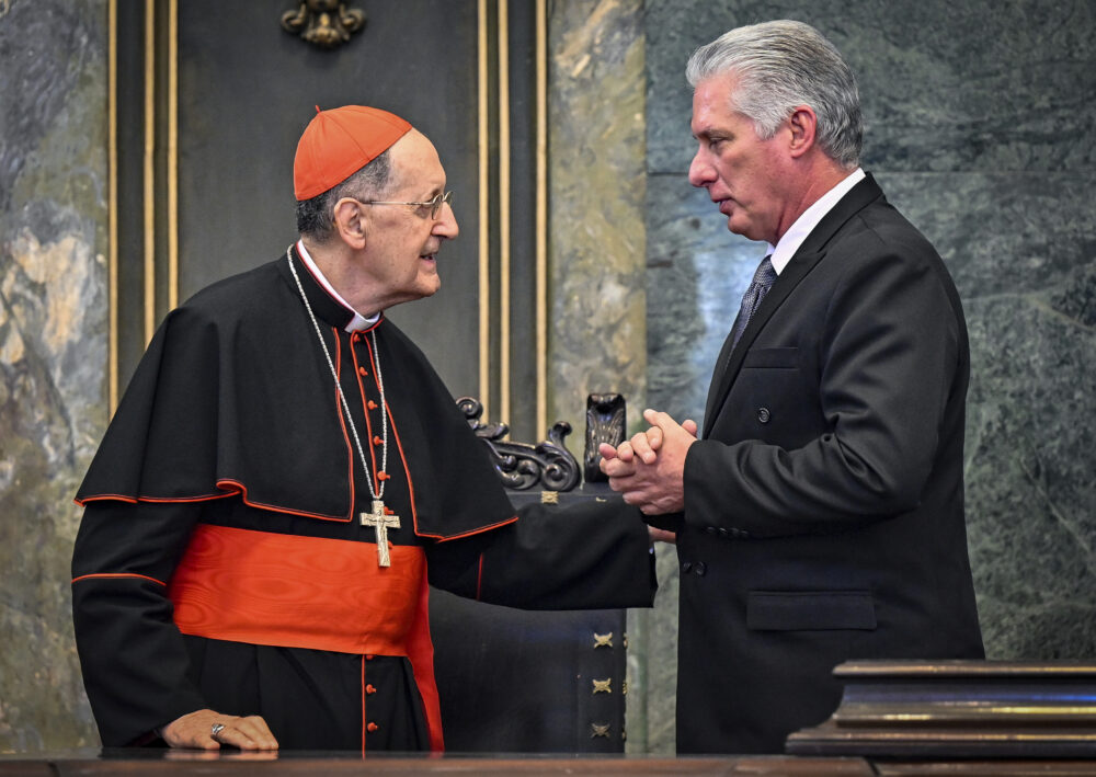 En su reunión con Díaz-Canel, el cardenal Stella le manifestó el profundo deseo de Francisco de encontrar una solución a este problema (AP)