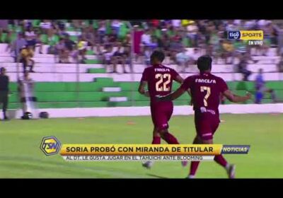 Soria probó con Miranda de titular. Al DT. le gusta jugar en el Tahuichi ante Blooming.