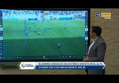 Blooming consiguió un histórico empate en El Alto. Se quedó con 10 en cancha desde el minuto 80.