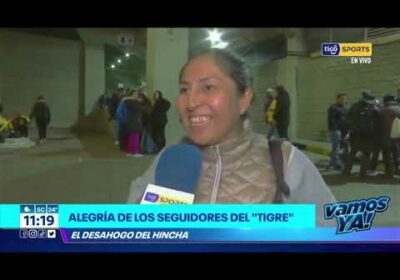 Alegría de los seguidores del ‘Tigre’. El desahogo del hincha.