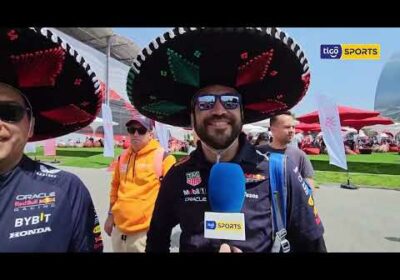 ¡México presente en el GP de Bakú! 🏁🏎️ Hinchas mexicanos 🇲🇽 fanáticos del ‘Checo’ Pérez
