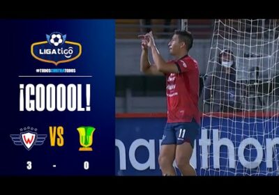 ¡Gol de Wilstermann! Vladimir Castellón conecta de cabeza para anotar el tercer gol del ‘Rojo’.